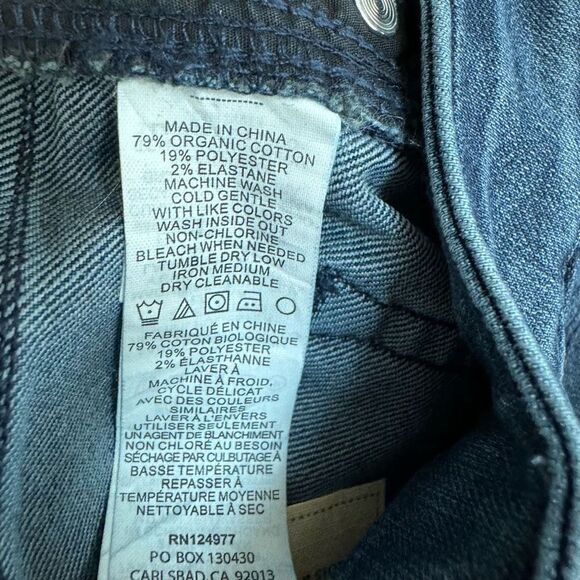 prAna Oday Jeans high rise stretch - Organic Cotton in indigo color sz 4/27 NWT - Picture 7 of 10